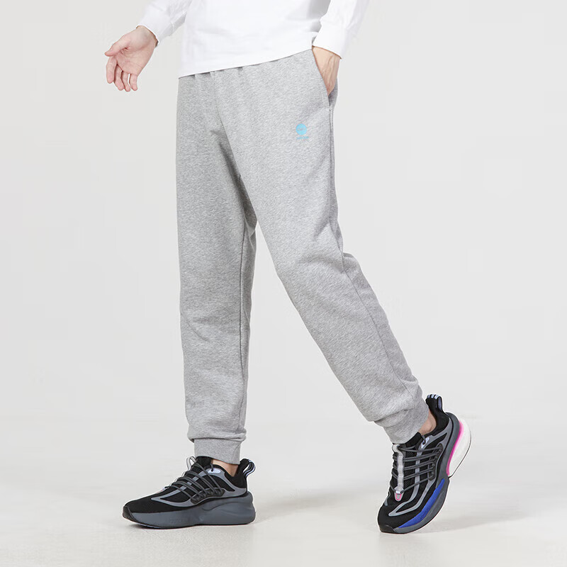 京东百亿补贴:adidas 阿迪达斯 灰色运动裤男子针织卫裤收口休闲裤训练裤  129.00元包邮