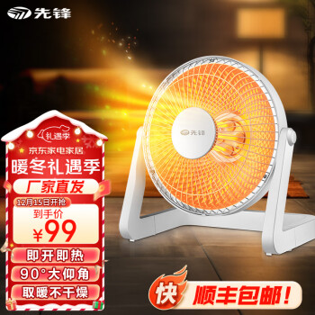 先锋 小太阳取暖器DTY-X1电暖器节能省电电暖器/电暖气/取暖伴侣/电热扇/电暖炉烤火炉/快热炉[白色]
