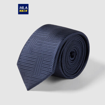HLA 海澜之家 领带男2021商务正式不规则条纹质感领带HZLAD3D033A藏青(33)145CM×6.5CM