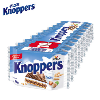 Knoppers 优立享 牛奶榛子巧克力威化饼干 250g
