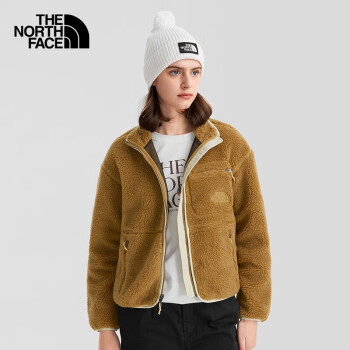 北面 羊羔绒女户外轻便舒适保暖外套抓绒衣7QW2 173/棕色 XL
