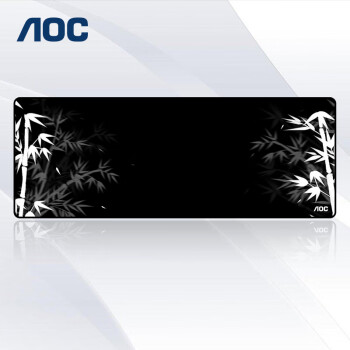 AOC 冠捷 全属性系列电竞游戏长款鼠标垫超大号800*300*3mm加厚锁边办公键盘电脑书桌垫M212/93竹影黑色