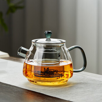 绿昌明 玻璃茶壶泡茶壶加厚耐热茶具办公家用带过滤煮茶壶功夫茶具660ml