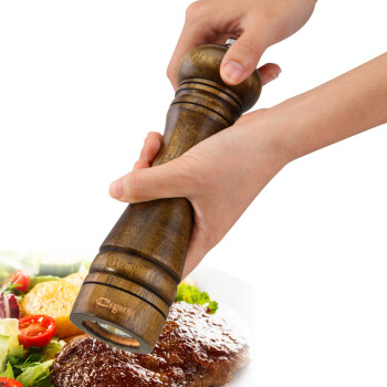 Cegar 匠 牌胡椒研磨器手動(dòng)胡椒磨橡木研磨調(diào)料瓶 黑胡椒研磨瓶8寸單只