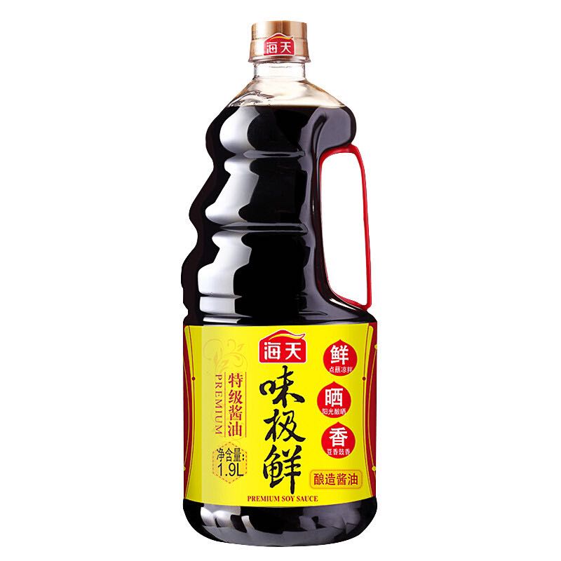 海天 味极鲜 特级酱油 1.9L 14.71元