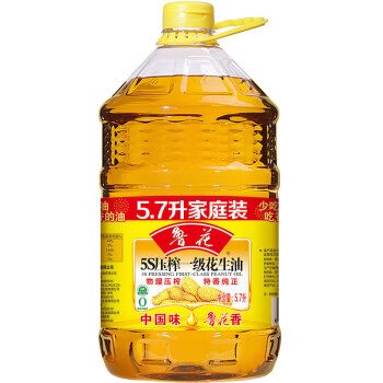 luhua 鲁花 5S压榨一级花生油 5.7L