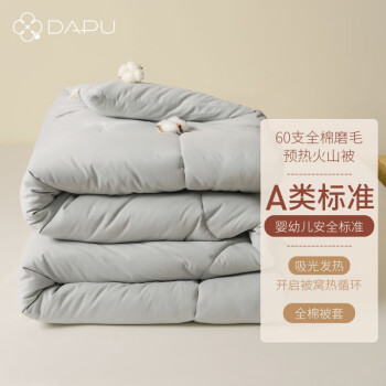 DAPU 大朴 A类60支磨毛贡缎被套冬被重1800g/150*210cm
