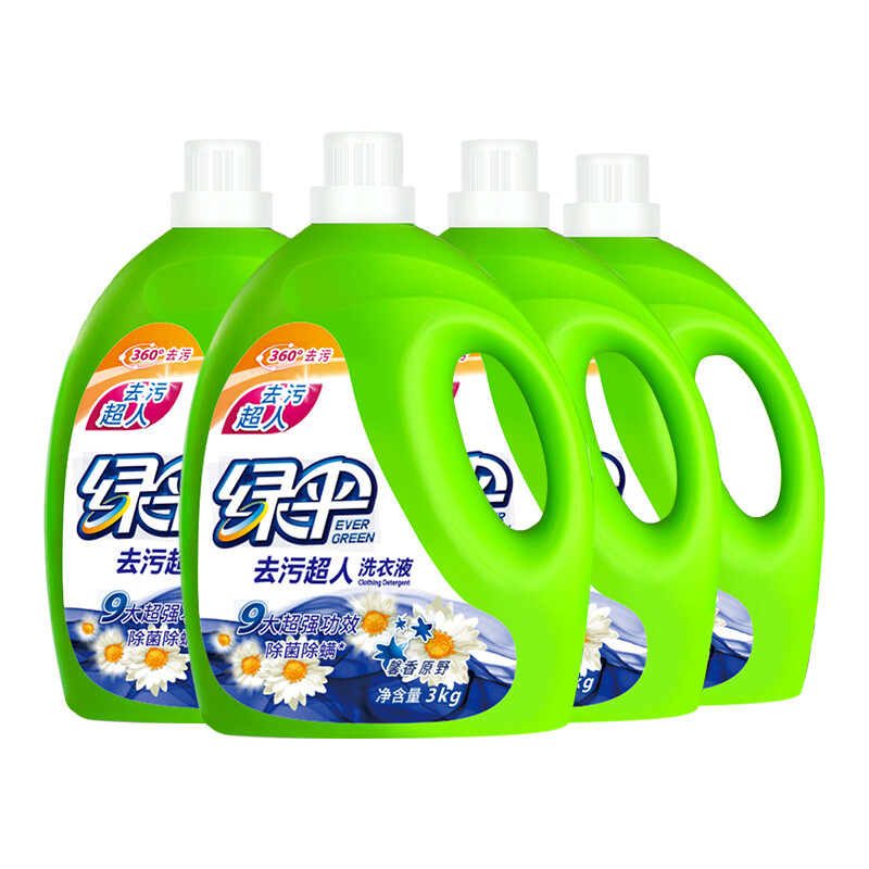 京东PLUS：EVER GREEN 绿伞 除菌除螨洗衣液 24斤 61.91元（双重优惠）