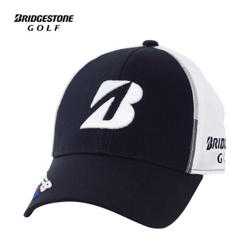 普利司通 高尔夫球帽男女棒球帽全新功能型防水防晒遮阳帽子 黑色