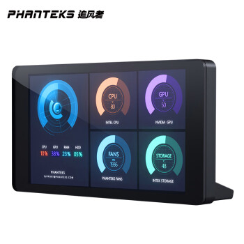 PHANTEKS 追风者 HRLCD黑通用5.5英寸2K显示屏LCD高清HDMI电脑机箱副屏USB接口/磁吸安装/可装风扇架