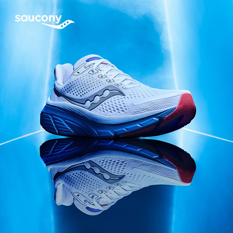 saucony 索康尼 GUIDE向?qū)?7減震支撐跑鞋男冬季24年輕便運動鞋男鞋子 白蘭108 42 券后979元