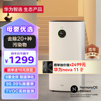 华为智选 KJ500F-E500A 家用空气净化器 雅致白