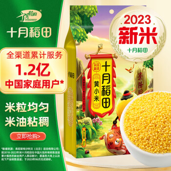 十月稻田23年新米黄小米1kg小黄米小米粥五谷杂粮粥米