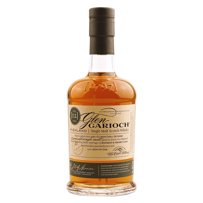 Glen Garioch 格兰盖瑞 12年 单一麦芽 苏格兰威士忌 48%vol 700ml 礼盒装 券后156元