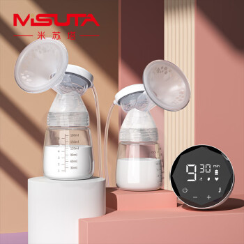 MISUTA 米苏塔 电动吸奶器双边吸乳器母乳集奶器挤奶器可充电便携式全自动拔奶器 钻石款双边PP奶瓶