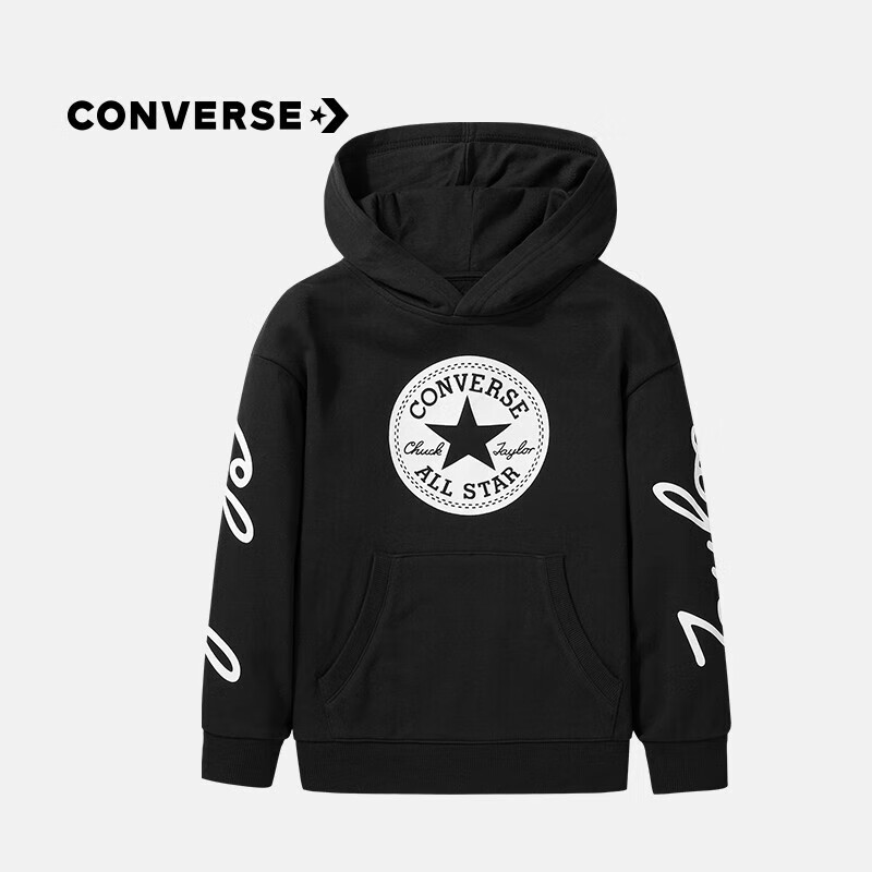 CONVERSE 匡威 童装男女童卫衣春秋儿童休闲舒适毛圈上衣 8667正黑色 160(L) 99元