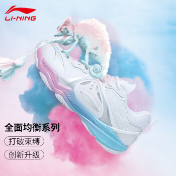 LI-NING 李宁 变色龙 6 中性羽毛球鞋 AYAS014-1 标准白 44