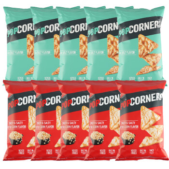 POPCORNERS 哔啵脆 Plus：PopCorners 原装进口 玉米脆 60g*10大礼包（返卡后）