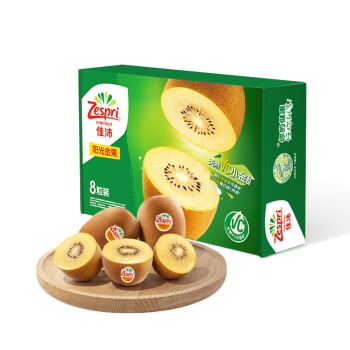 Zespri 佳沛 12号0点：zespri 佳沛 阳光金奇异果 8个装 特大果单果重约124-145g