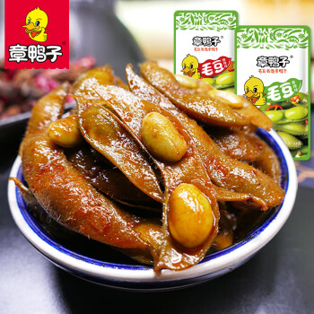 章鸭子 香辣毛豆素食卤味零食办公室小吃小包装追剧零食400g