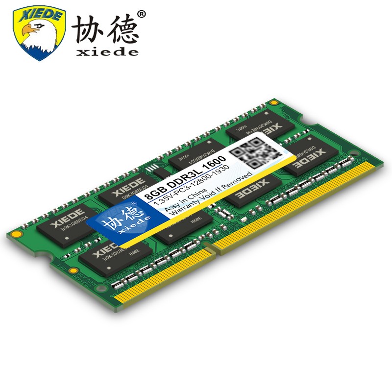 xiede 协德 笔记本内存条3代内存双面16颗粒 NB3 DDR3L 8G 1.35V低电压 1600 券后43元