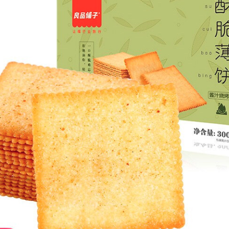 BESTORE 良品铺子 酥脆薄饼 酱汁烧烤味 300g 12.9元