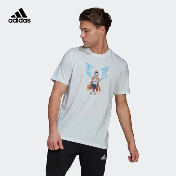 adidas 阿迪达斯 男子 足球系列 M MESSI 3K G T 运动 T恤HA0902 XL码