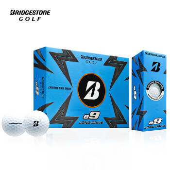 普利司通 高尔夫球 e9 long drive系列长距离练习球二层球白色1盒12粒