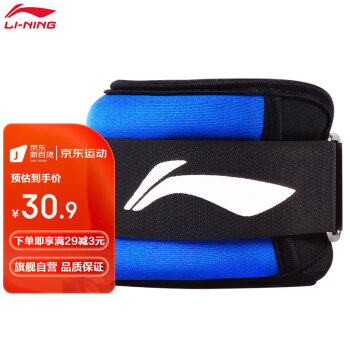 LI-NING 李宁 跑步负重沙袋隐形绑腿绑手部环健身器材内装铁砂(0.5KG*2)