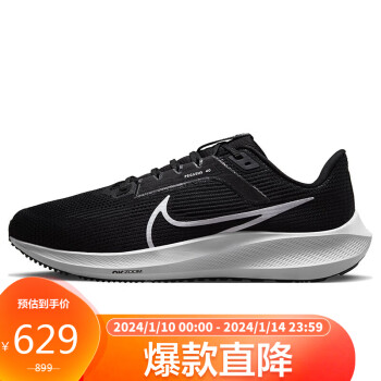 NIKE 耐克 跑步鞋男飞马40宽版PEGASUS 40运动鞋DV7480-001黑41