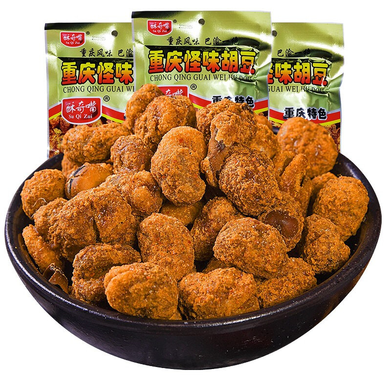 Su Qi Zui 酥奇嘴 plus会员：酥奇嘴 重庆怪味胡豆 100g*3袋 6.2元（需买4件，需用券）