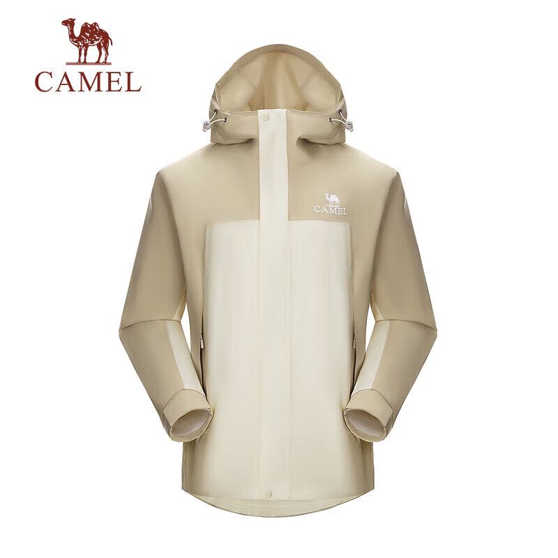 CAMEL 骆驼 户外单层冲锋衣男女秋冬防风防水保暖风衣户外冲锋衣 733CAFO013 358.8元