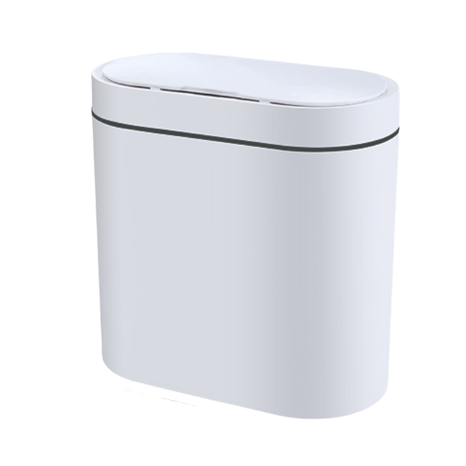 京东京造 感应式垃圾桶 充电款 8L 白色 76.9元