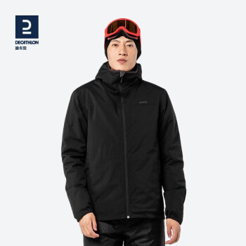 DECATHLON 迪卡侬 男士成人滑雪服防风保暖加厚户外夹克 SKI100 黑色 4273823 XL
