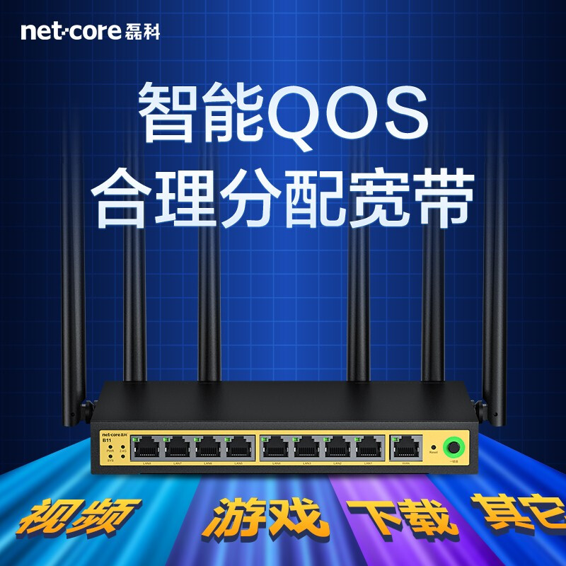 netcore 磊科 B11全千兆9口企业级无线路由器 249元