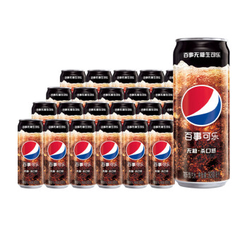 pepsi 百事 可乐百事无糖生可乐 细长罐330ml*24