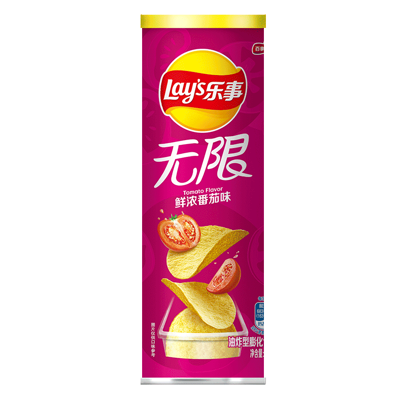 plus会员、需首购:乐事（Lay's）无限薯片 零食 休闲食品 鲜浓番茄味104g罐装+凑单品 5.14元包邮（主商品5.12元）