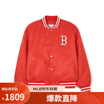 MLB 男女情侣龙年刺绣棒球服时尚休闲夹克3AJPQ0141-43RDS-M