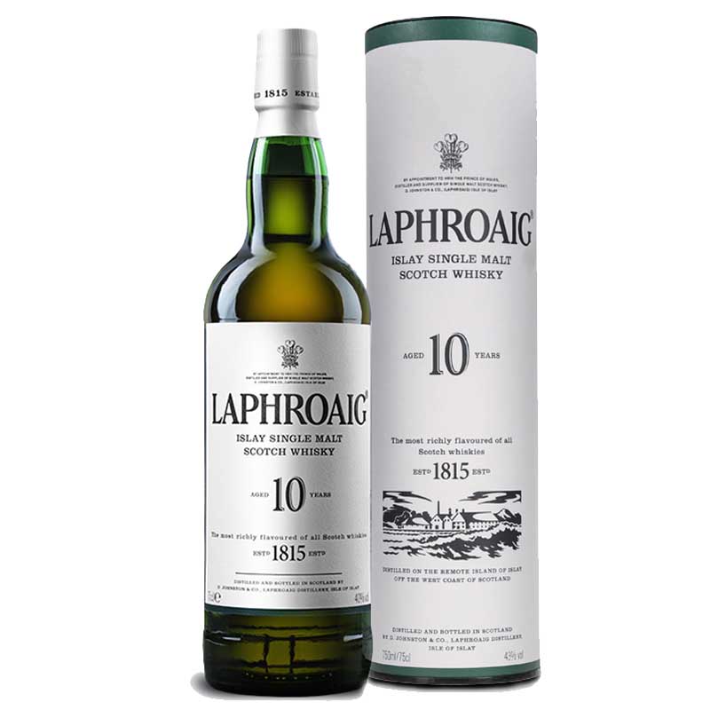 LAPHROAIG 拉弗格 利富 单一麦芽苏格兰威士忌进口洋酒艾莱岛 10年精选精锐夸特桶 拉弗格10年 700mL 1瓶 288元