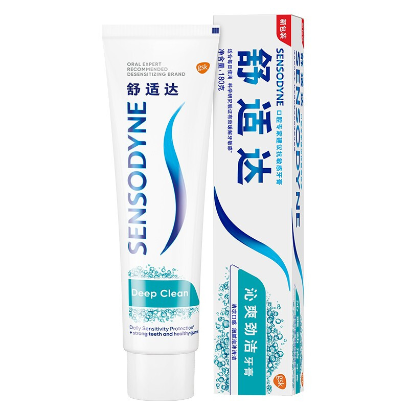 SENSODYNE 舒适达 舒沁爽劲洁牙膏 180g 券后20.91元