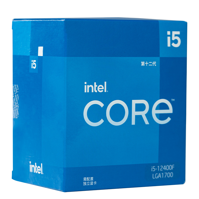 intel 英特尔 i5-12400F 12代 酷睿 CPU处理器 6核12线程 1019元