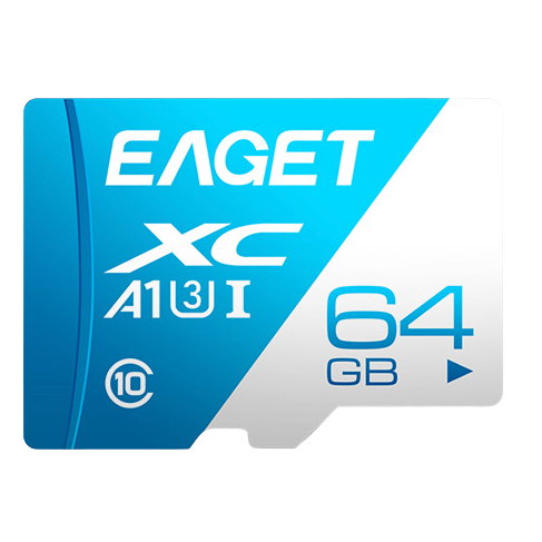 有券的上：EAGET 忆捷 T1 蓝白卡 Micro-SD存储卡 64GB（UHS-I、V30、U3、A1） 13.9元