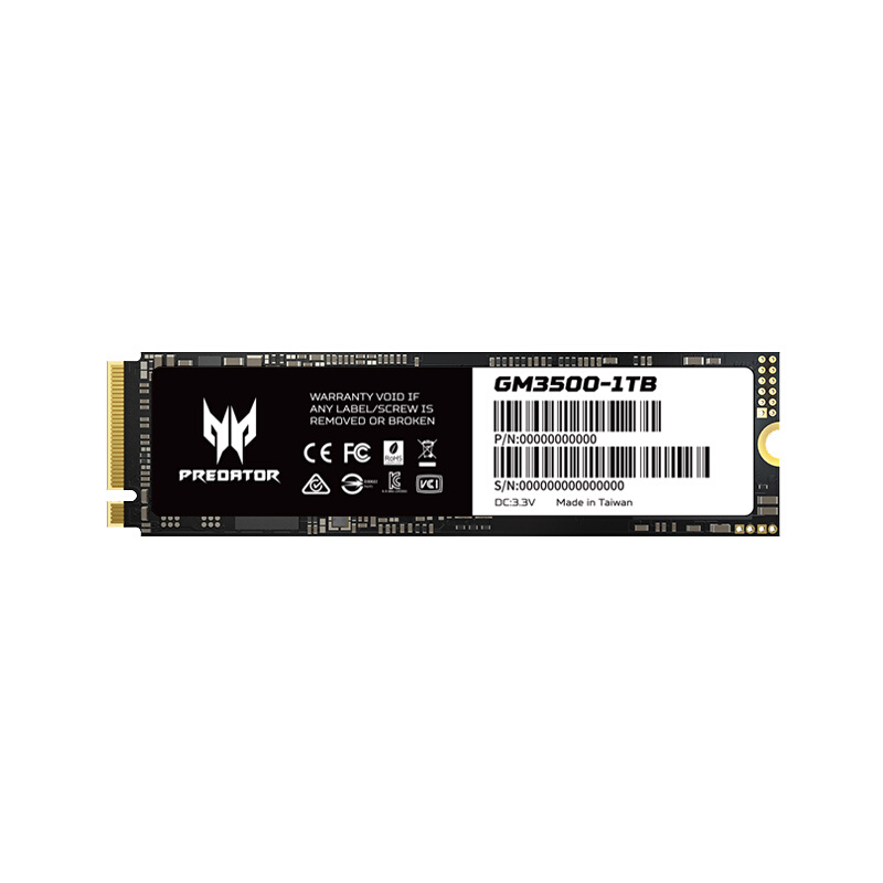 PREDATOR 宏碁掠夺者 掠夺者 GM3500系列 M.2 固态硬盘 1TB （PCI-E3.0） 399元