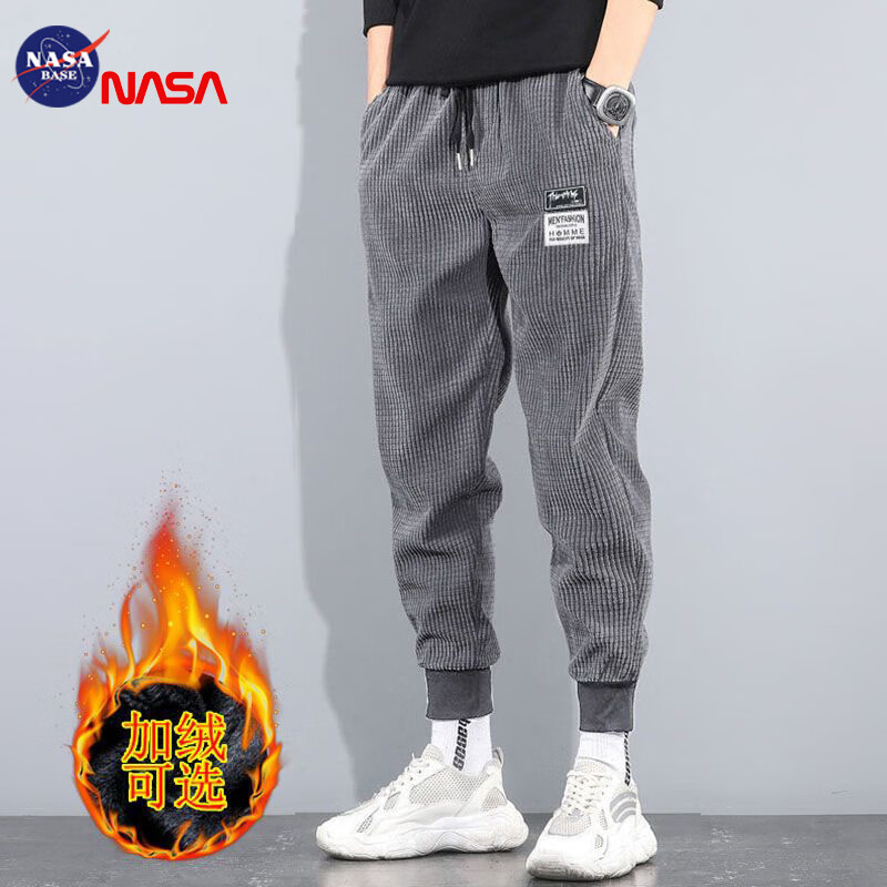 NASA BASE 男士加绒加厚灯芯绒休闲裤 JYXN-K39 券后39.9元