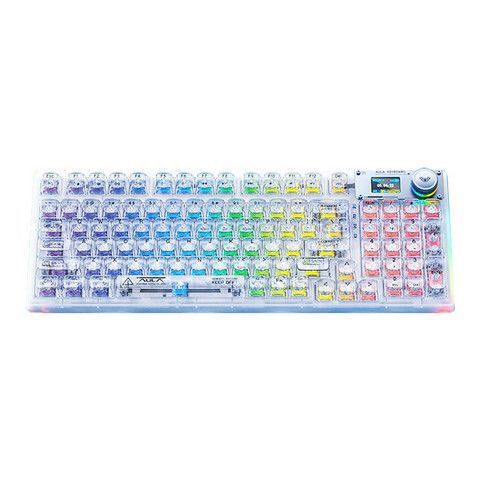 AULA 狼蛛 F98Pro 无线蓝牙三模键盘 冰晶轴 349元包邮（需用券，需晒单返10元后）