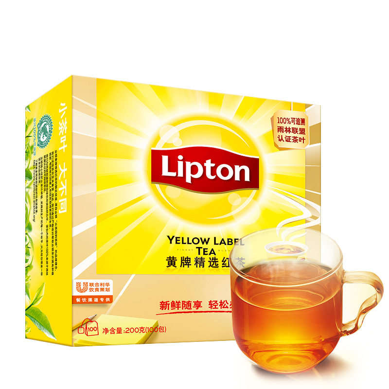 Lipton 立顿 黄牌 精选红茶 200g 券后36.9元