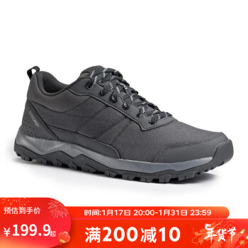 DECATHLON 迪卡儂 徒步鞋輕便旅游鞋登山鞋男黑灰色43-4547436