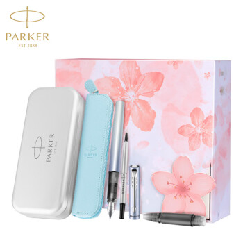 PARKER 派克 钢笔 威雅XL系列 樱花蓝 F尖 特别款礼盒装