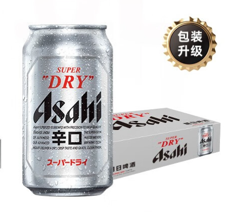 Asahi 朝日啤酒 朝日Asahi朝日啤酒（超爽生）10.9度 330ml*24听 整箱装 年货送礼 123元