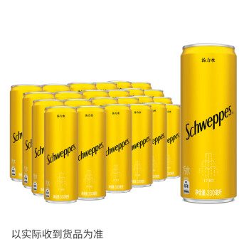 Fanta 芬达 Schweppes 怡泉 汤力水 330ml*24罐